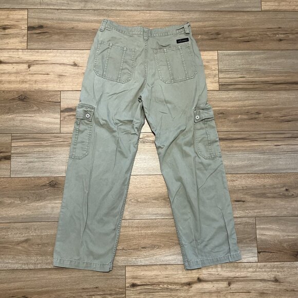 Women's VTG Levis SilverTab Khakis Cargo Pants 11 Light Green Canvas Baggy Skate - Picture 7 of 12